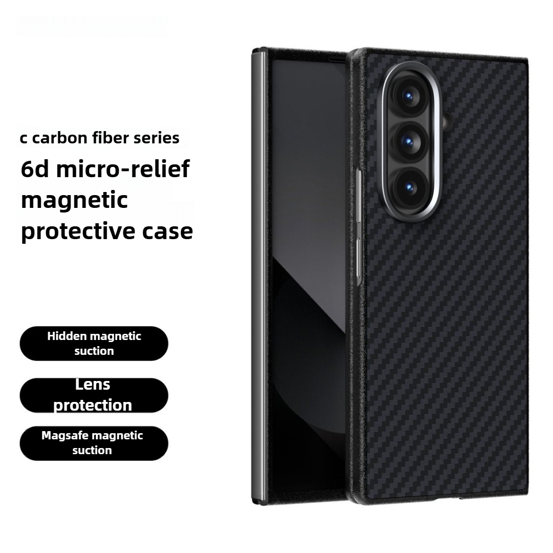 Carbon Fiber Filament - Kevlar Magsafe coque de téléphone magnétique