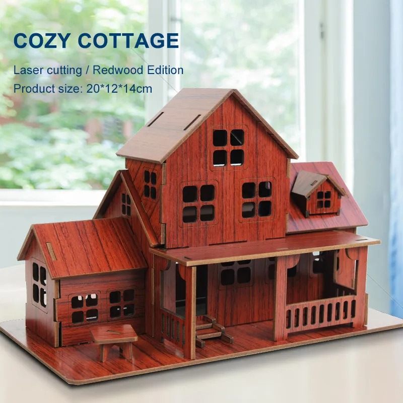 3D Printing House - Puzzle 3D en bois : Kit