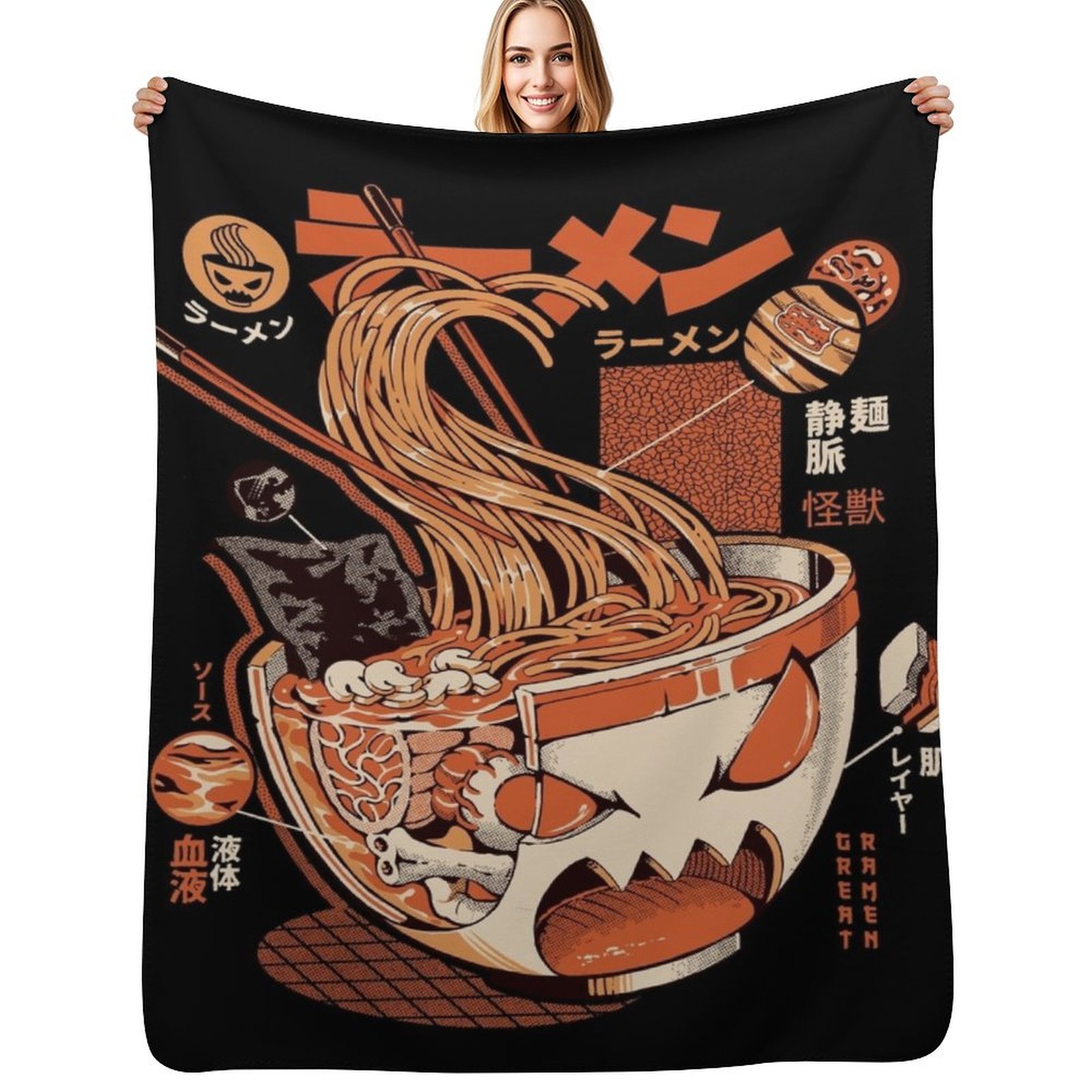 3D Printing X Ray - Black X-ray Great Ramen! Plaid en