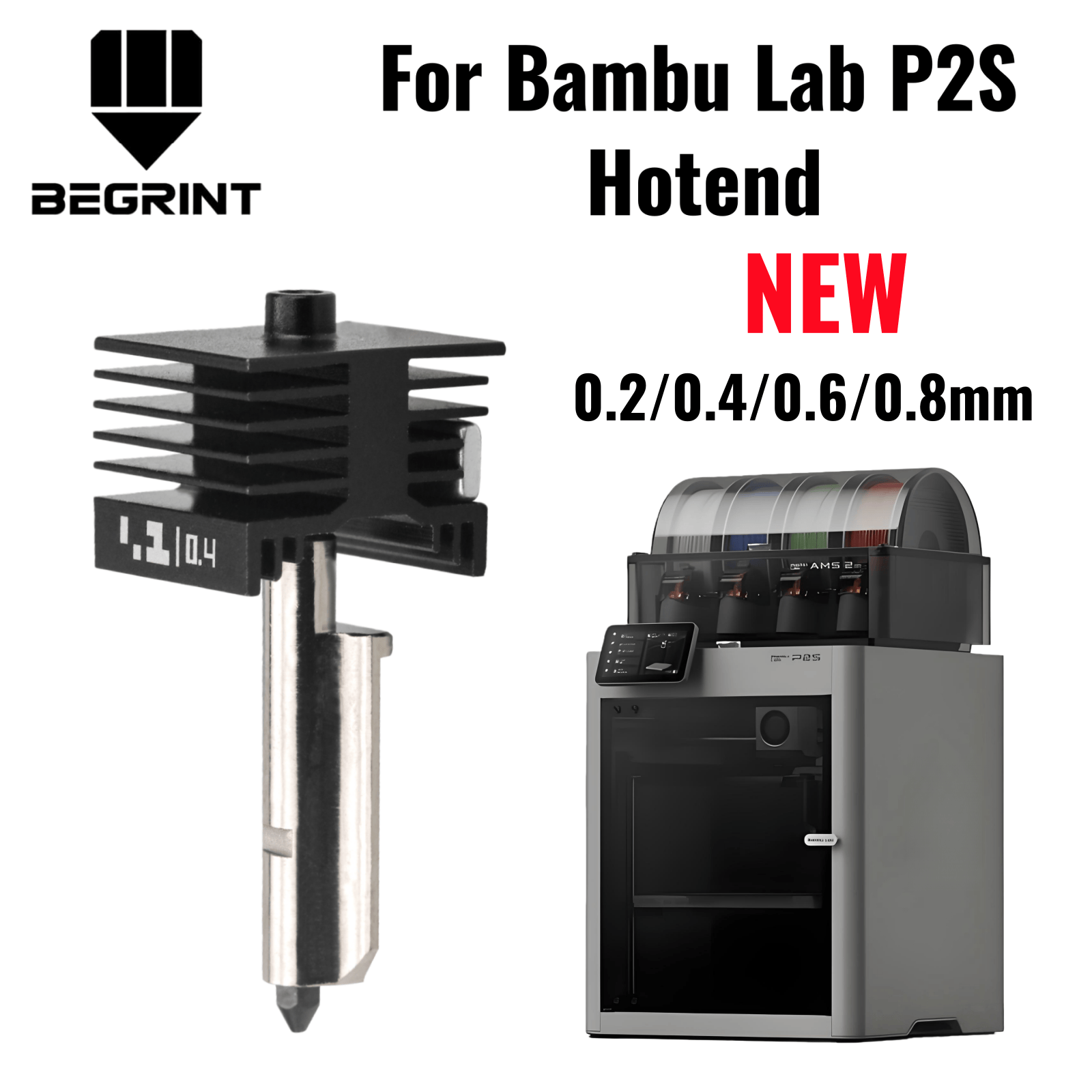 3D Printing Nozzle - Buse en acier trempé 0.2/0.4/0.6/0.8mm pour