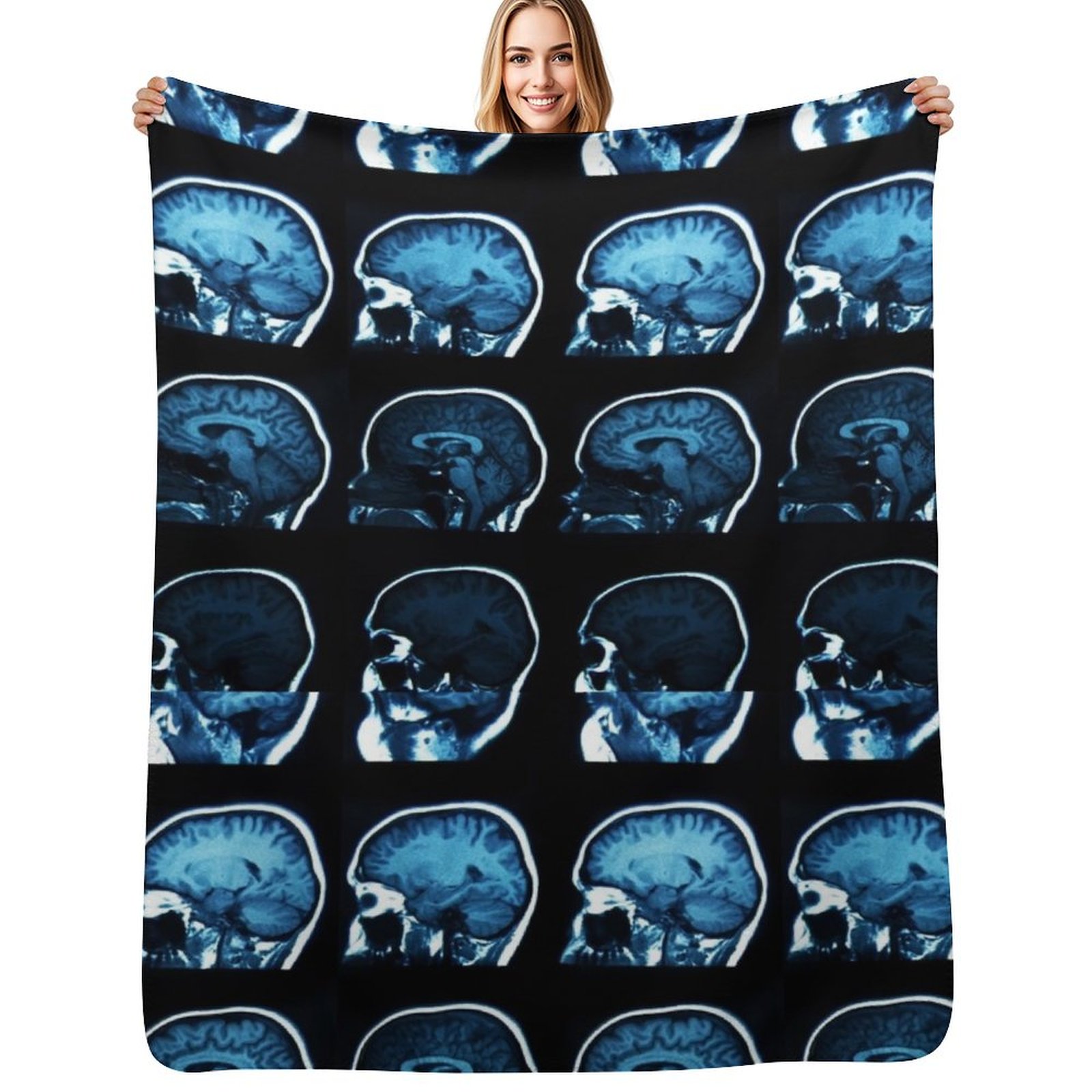 3D Printing X Ray - Couverture à motifs de radiographie cérébrale