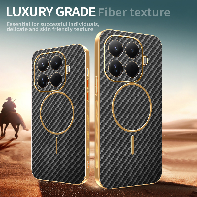 Carbon Fiber Filament - Kevlar Magsafe coque de téléphone magnétique