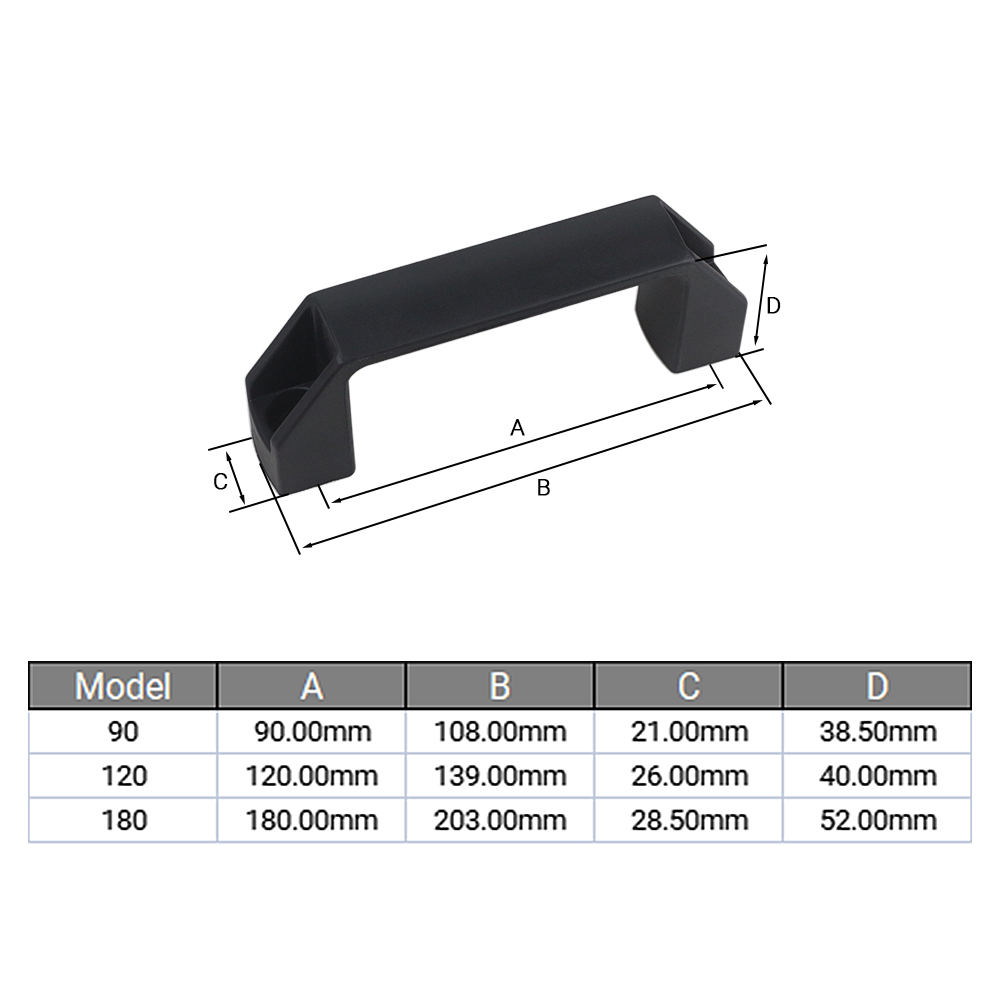 Poignée de porte noire en plas - V Slot Aluminum Extrusion avis et prix