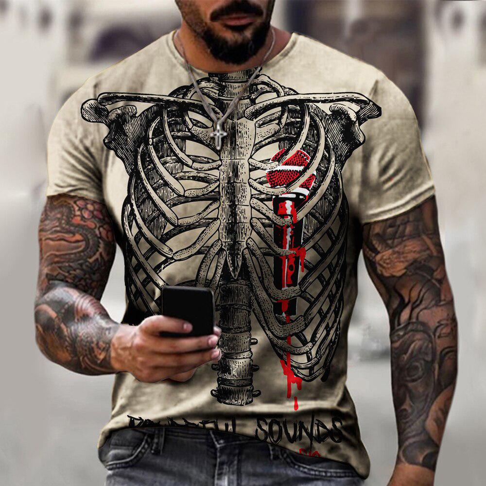 T-shirt décontracté gothique à - 3D Printing X Ray avis et prix