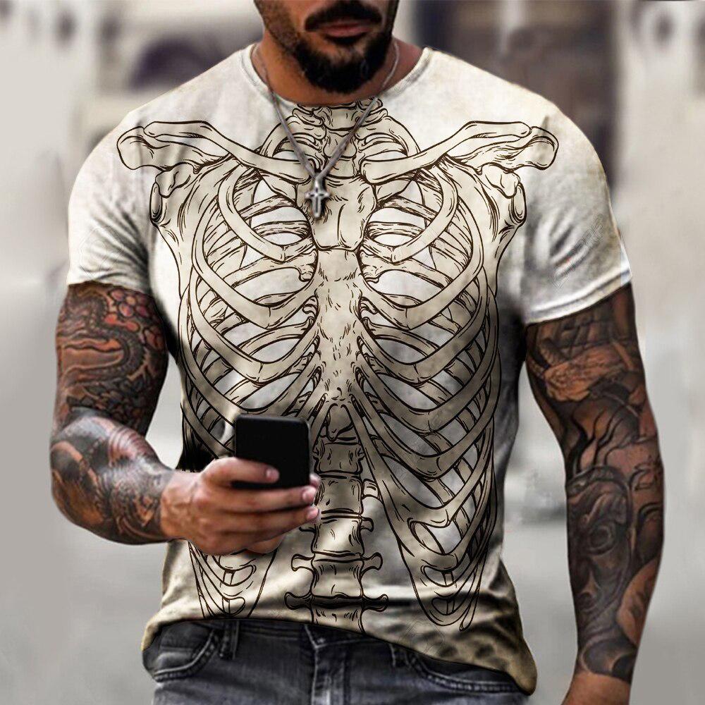 T-shirt décontracté gothique à - 3D Printing X Ray avis et prix