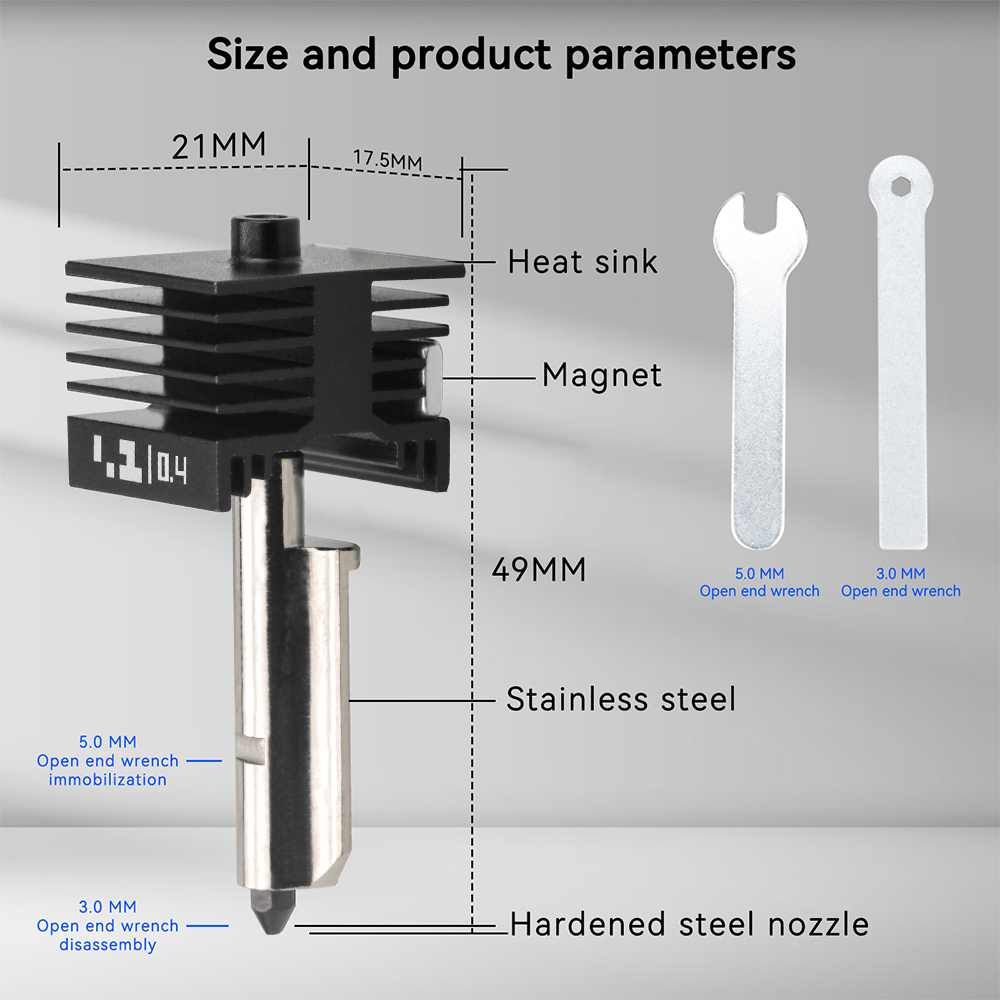 Buse en acier trempé 0.2/0.4/0 - 3D Printing Nozzle avis et prix