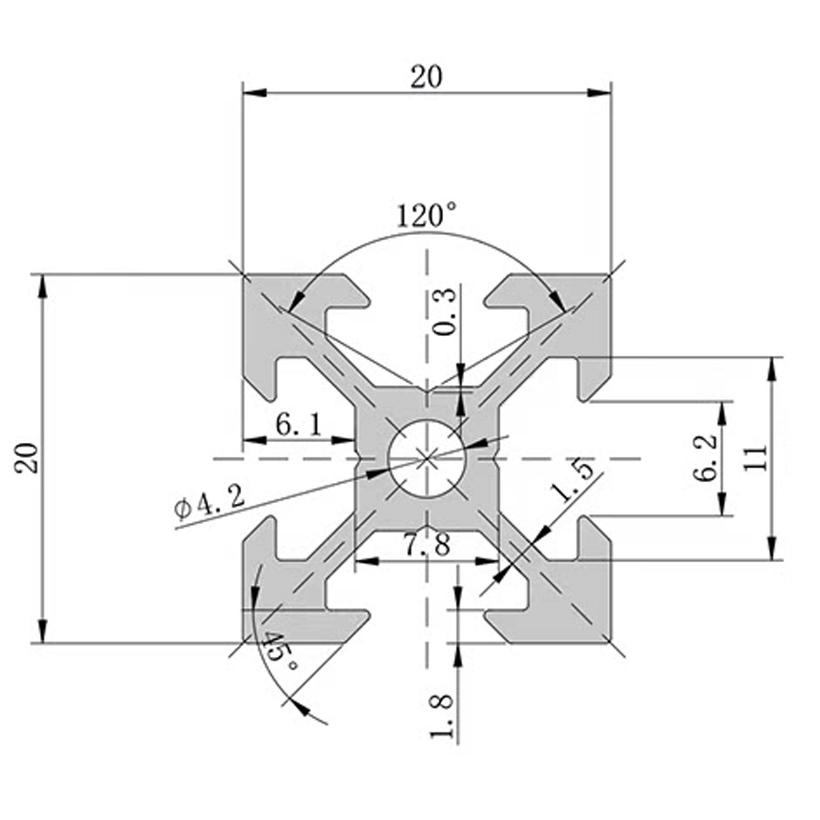 Profilé linéaire en aluminium  - V Slot Aluminum Extrusion avis et prix